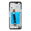 A disassembled smartphone screen assembly with frame and ribbon cable. Produktbild-Vorschau