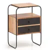 Nachttisch Boxspringbett Massivholz Steinoptik 40x60x30 cm Produktbild-Vorschau 2