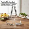 Kartoffelstampfer Edelstahl 2er Set, rund & rechteckig, Produktbild-Vorschau 3