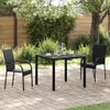 vidaXL Chaises de jardin empilables 2 pcs. Poly rotin noir Voir les images du produit 1