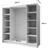Drehtürenschrank LARO 200 cm Moderner Kleiderschrank mit Produktbild-Vorschau 9