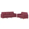 Maison Exclusive - 2-tlg. Sofagarnitur mit Kissen Weinrot Produktbild-Vorschau 2