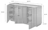 CALICOSY - Buffet 3 portes effet noyer avec rebord L140 cm Voir les images du produit 10