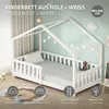 ML-Design Kinderbett Hausbett 80x160 cm Weiß mit Matratze Produktbild-Vorschau 2