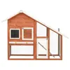 vidaXL Schowek na króliki 140x63x120 cm lite drewno jodłowe Podgląd zdjęcia produktu 10