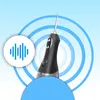 A cordless water flosser is shown with sound wave graphics, indicating its functionality. Voir les images du produit