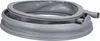 A gray rubber washing machine door seal with two small tubes attached. Produktbild-Vorschau