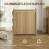 HOMCOM Wäschekorb mit Deckel 120L Wäschesammler aus Bambus Produktbild-Vorschau 4