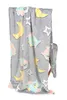 Glow in the Dark Decke 150x200 Eule mit Mond und Sternen im Produktbild-Vorschau 1