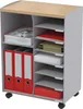 PAPERFLOW Rollwagen 9 Fächer grau / buche Produktbild-Vorschau 2