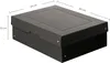 A black storage box with dimensions indicated by measurement lines. Náhľad obrázku produktu