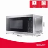 SHARP YC-MG02ES Mikrowelle mit Grill (Mikrowelle: 800W, Produktbild-Vorschau 3