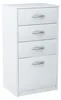 Commode 4 tiroirs finition mate, commode 45cm de large Voir les images du produit 3