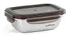 A stainless steel food container with a dark gray lid and maroon accents. Anteprima dell’immagine prodotto