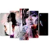 5-teiliges leinwandbild amy winehouse 100x70 cm Feeby lila Produktbild-Vorschau 2