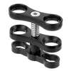 A black aluminum alloy ball clamp for underwater photography. Produktbild-Vorschau