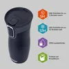 A black Contigo travel mug is shown next to marketing icons and text describing its features. Anteprima dell’immagine prodotto