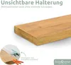 holz4home® Wandregal ohne Baumkante 40 cm Länge, Natur Produktbild-Vorschau 3