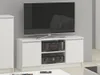 A white TV stand with a television and audio equipment on it, in a room. Náhľad obrázku produktu