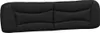 vidaXL Coussin de tête de lit "Hvar" noir 200 cm similicuir Voir les images du produit 1