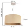 Hängeleuchte JUTA aus Jute in Beige Ø40 cm 1-flammig E27 Produktbild-Vorschau 5