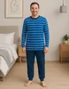 KB Herren Schlafanzug Pyjama Nachtwäsche 100% Baumwolle Produktbild-Vorschau 2