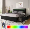 A bedroom setting featuring a bed with integrated LED lighting and storage drawers. Náhled obrázku produktu