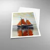 Poster - Poster ohne Rahmen - Segelschiffe Öl Orange - Produktbild-Vorschau 3