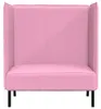 vidaXL Divano con schienale alto 101cm Tessuto rosa Anteprima dell’immagine prodotto 3
