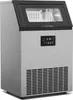 A stainless steel ice maker with a black glass top and a digital display. Produktbild-Vorschau