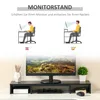 Vinsetto Monitorständer Länge Winkel verstellbar doppelter Produktbild-Vorschau 6