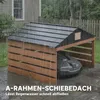 Outsunny Mähroboter Garage aus Holz wetterfest Überdachung Produktbild-Vorschau 6