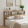 LED-Kopfteil mit Ablagen Artisan-Eiche 180x17x102 cm Produktbild-Vorschau 4
