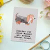 Mr. & Mrs. Panda Postkarte Basset Hound Moment - Grau Produktbild-Vorschau 2