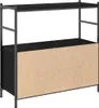 vidaXL Scaffale in rovere nero 80 x 30 x 78,5 cm Materiale Anteprima dell’immagine prodotto 5