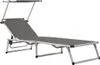 The Living Store Klappliege mit Sonnenschutz Aluminium und Produktbild-Vorschau 1