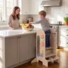 COSTWAY 4 v 1 učebná veža pre deti s šmýkačkou, Montessori Náhľad obrázku produktu 2