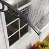Outsunny Haustürvordach - Transparent - Schwarz - L100 x Produktbild-Vorschau 16