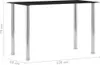 vidaXL Jedálenský stôl čierny 120 x 60 x 75 cm Tvrdené sklo Náhľad obrázku produktu 4