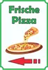 Frische Pizza Schild Hochkant mit Pfeil links A6 Rückseite Produktbild-Vorschau 1