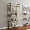 Skye Decor, K101, Bücherregale, Gold, Glas, 80 x 165 x 30 Produktbild-Vorschau 1