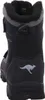 The back view of a black winter boot with a grey kangaroo logo on the heel. Náhled obrázku produktu
