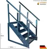 Gitterrost Stahl Freistehende Treppe 5 Stufen Verzinkt & Produktbild-Vorschau 1