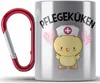 Trendation - Pflegeküken Edelstahl Tasse Karabiner Geschenk Produktbild-Vorschau 1