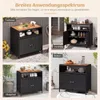COSTWAY 2-türige Gartenschrank Rattan, Buffetschrank mit Produktbild-Vorschau 8