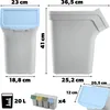 KADAX 4x poubelles 20 L Poubelles pour le tri des cendres Voir les images du produit 2