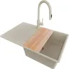 PRIMAGRAN Granitspüle Beige 78x50cm, Spülbecken 1 Becken + Produktbild-Vorschau 1