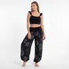 Sommerhose Damen Haremshose elastischer Bund leichte Hippie Produktbild-Vorschau 3