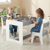 COSTWAY Tavolo per bambini 3 in 1 con 2 sedie, set di sedie Anteprima dell’immagine prodotto 2