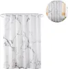 Duschvorhang Textil Duschvorhang Stoff mit Ringen, Marmor Produktbild-Vorschau 2